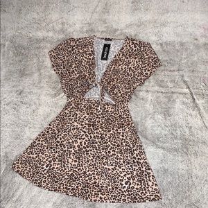 cheetah print mini dress